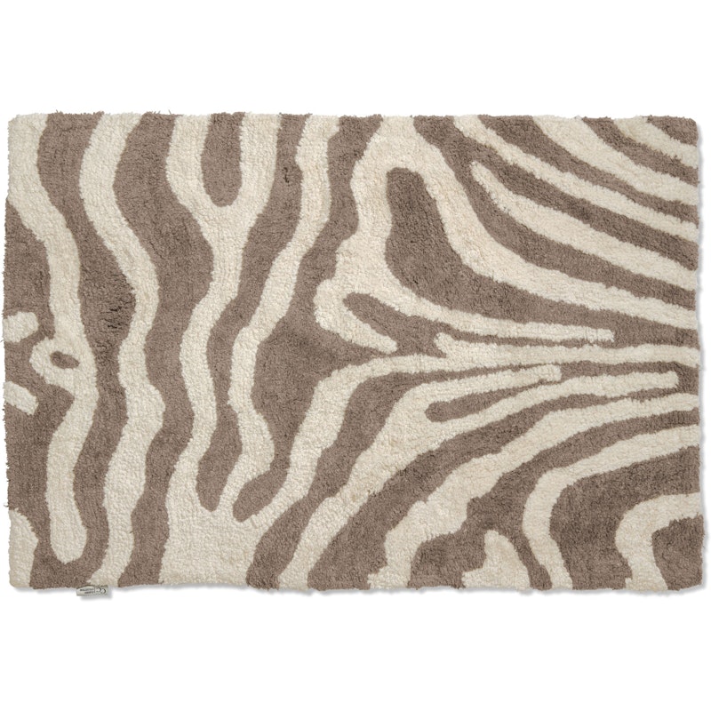 Zebra Baderomsteppe 60x90 cm, Hvit/Beige