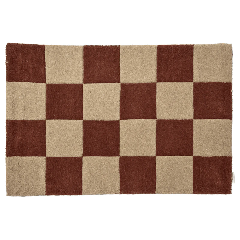 Square Dørmatte 60x90 cm, Terracotta / Naturlig