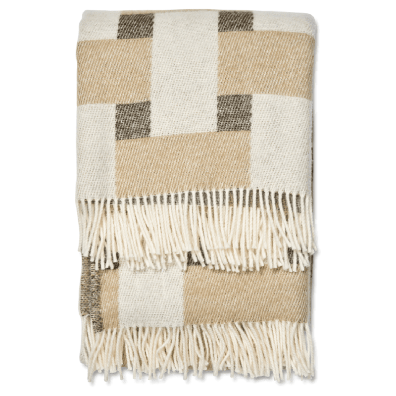 Weave Ullteppe 130x180 cm, Brun / Hvit / Beige