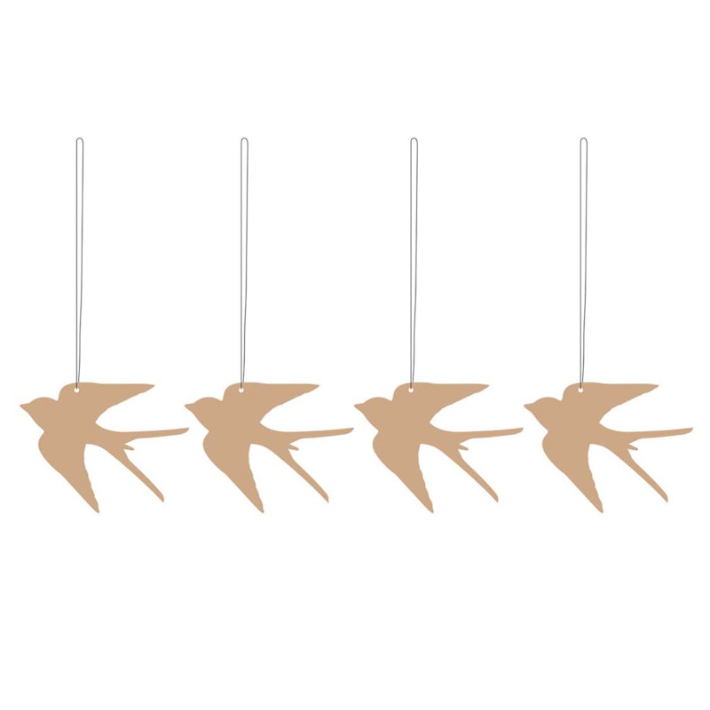 Easter Deco Bird, Cafe Au Lait 4-pack Påskedekorasjon Rustfritt Stål 4-pk Cafe  Au Lait