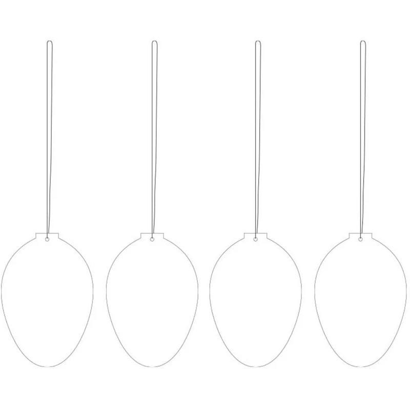 Egg Påskedekorasjon Rustfritt Stål 4-pk, Hvit