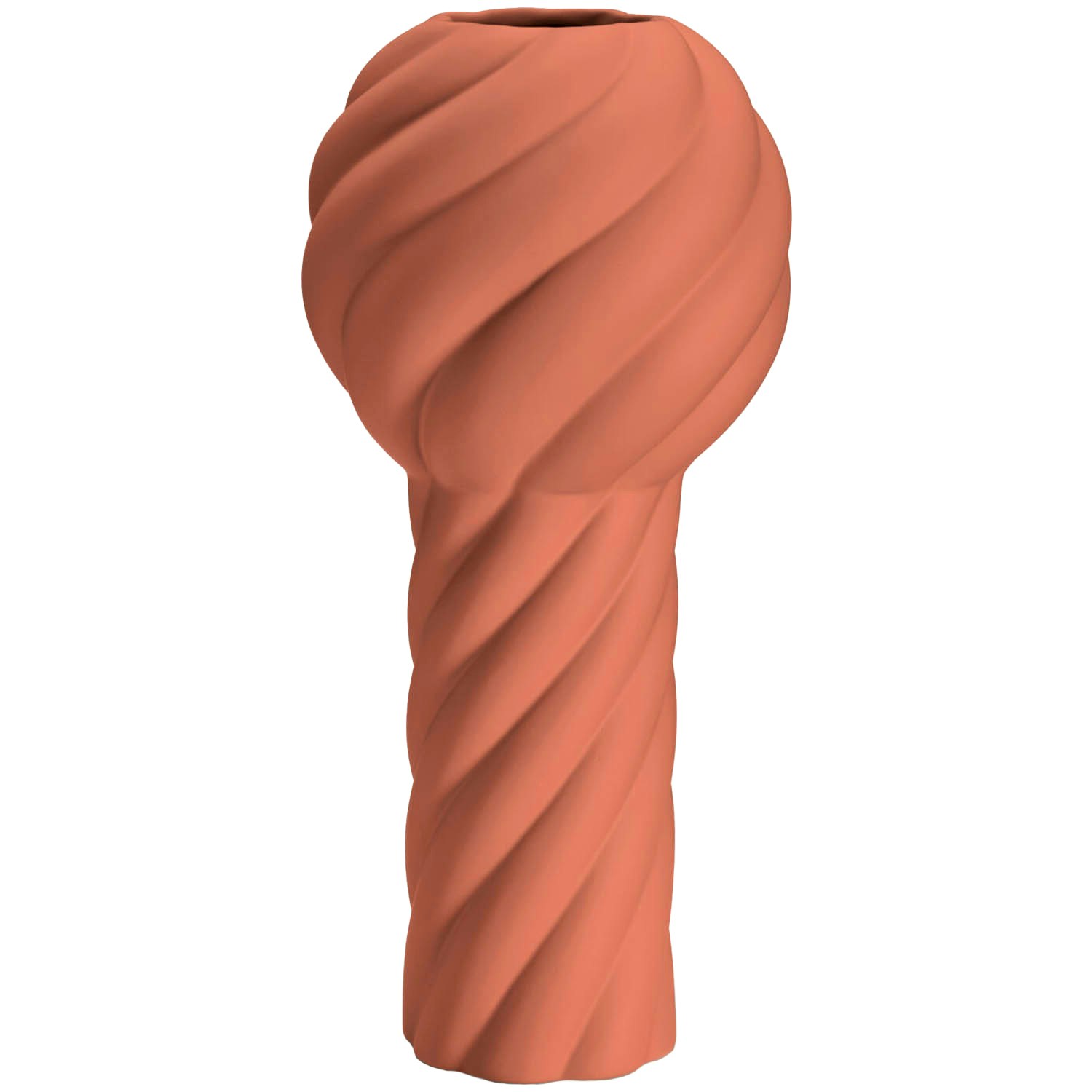 Twist Pillar Vase 34 cm, R&oslash;d