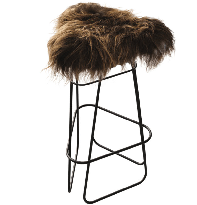Iceland Barstol 82 cm, Sort / Wild Brown