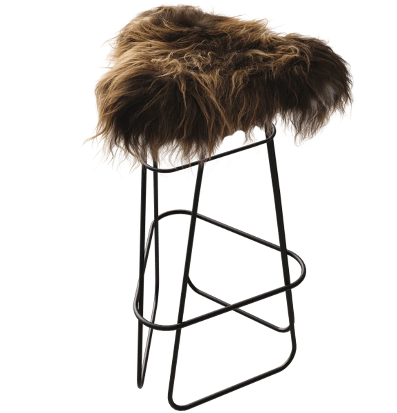 Iceland Barstol 82 cm, Sort / Wild Brown