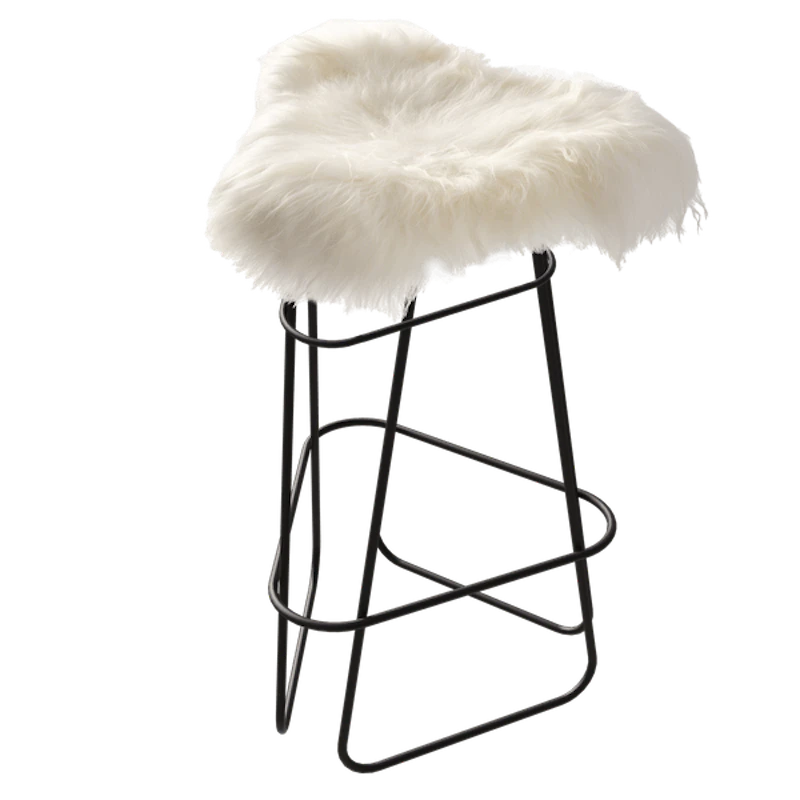 Iceland Barstol 65 cm, Sort / Wild White