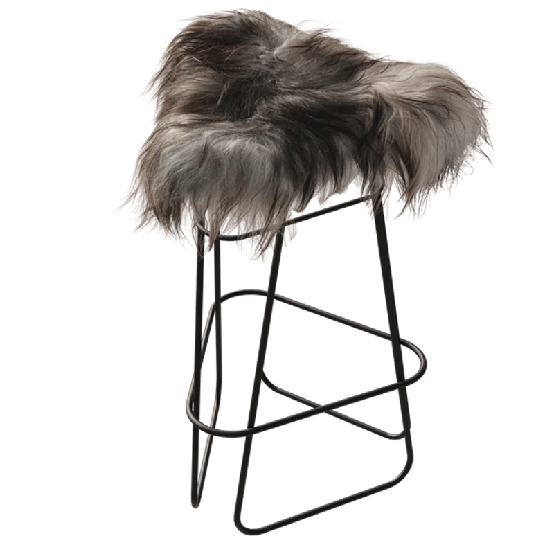 Iceland Barstol 65 cm, Sort / Wild Grey