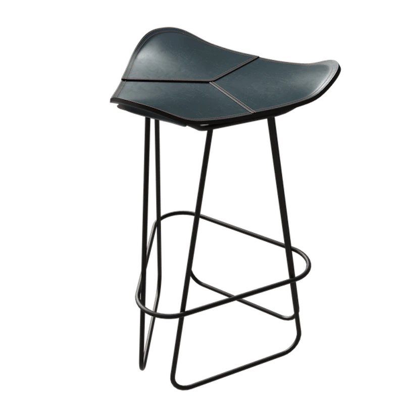 Pampa Barstol 82 cm, Sort / Ocean Blue