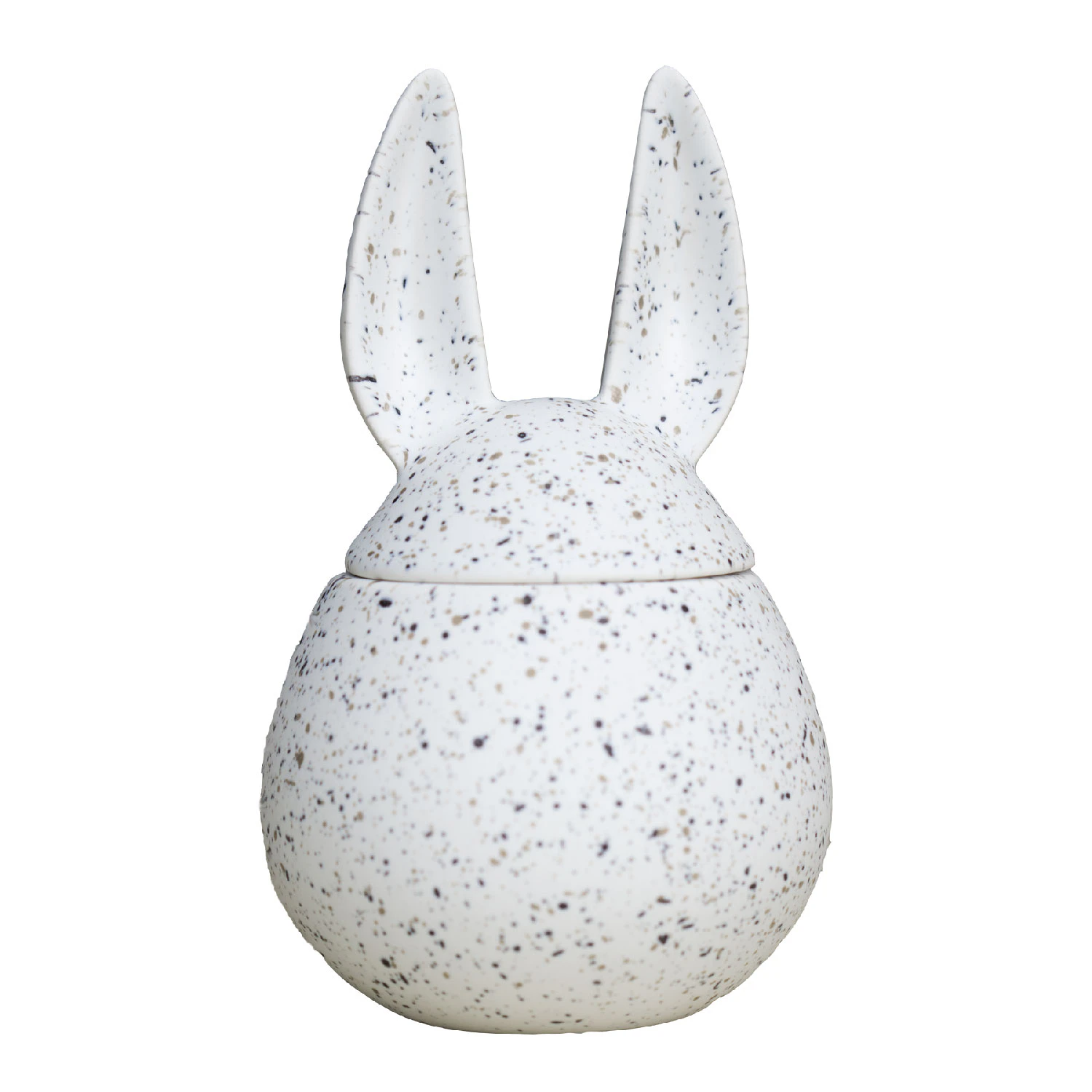 Eating Rabbit Krukke Med Lokk 14 cm, White Dot