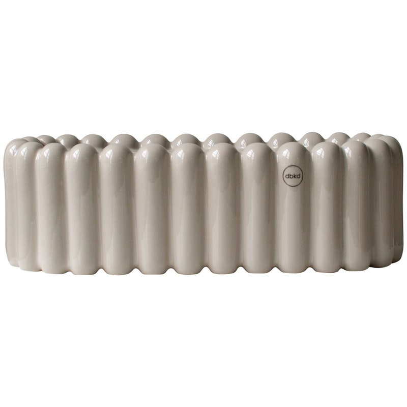 Mist Oval Krukke Small, Taupebrun