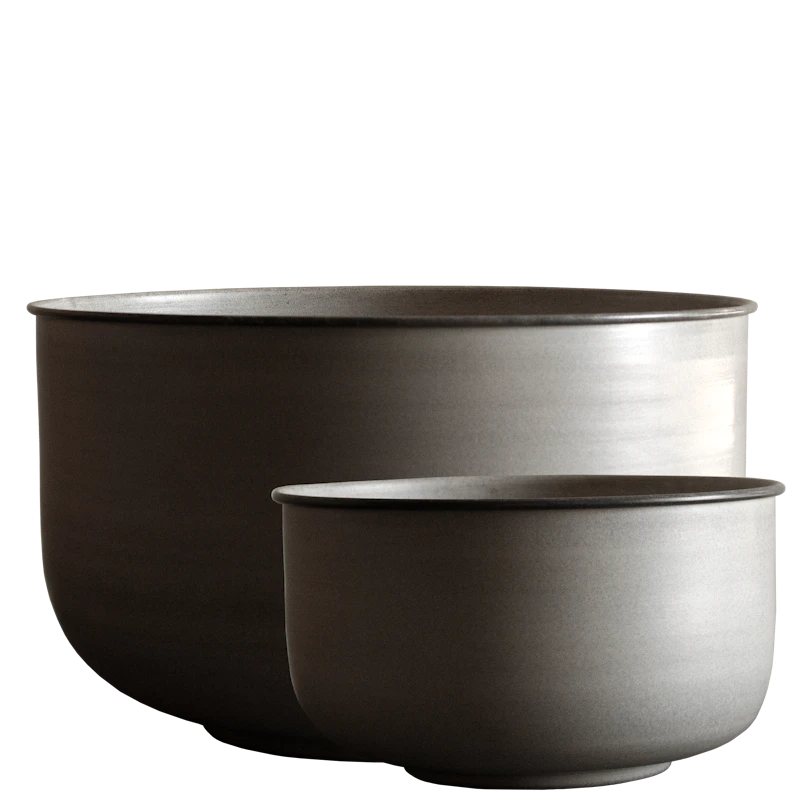 Out Wide Utendørs Gryter 2-pk, Beige