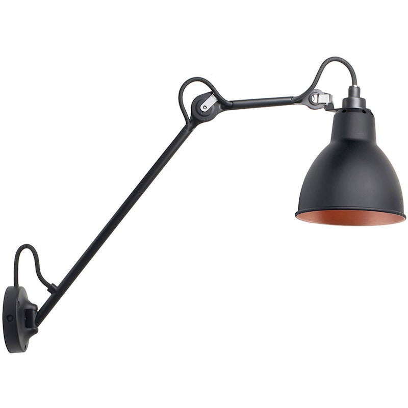 Lampe Gras N°122 SW Vegglampe, Sort / Kobber