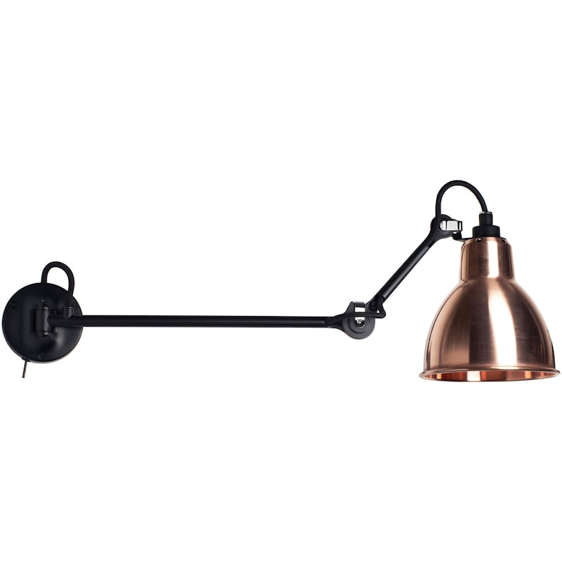 Lampe Gras N°204 L40 SW Vegglampe, Rå Kobber