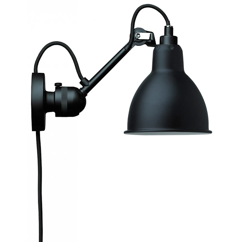 La Lampe Gras N°304 Vegglampe med Ledning, Svart