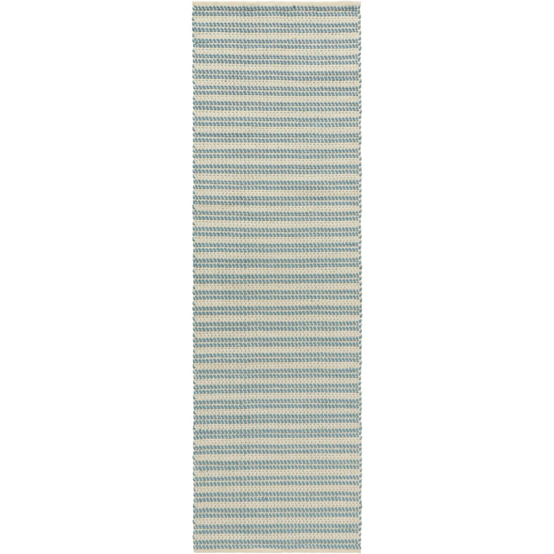 Dune Teppe Resirkulert PET 75x150 cm, Dusty Blue / Off-white