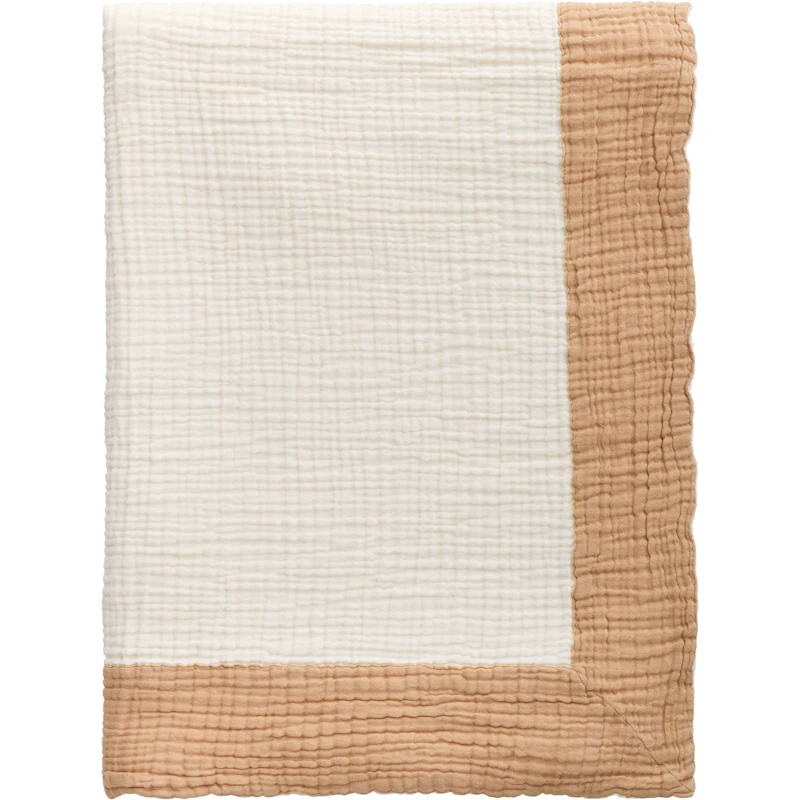 Ella Crincle Sengeteppe 260x260 cm, Dark Sand