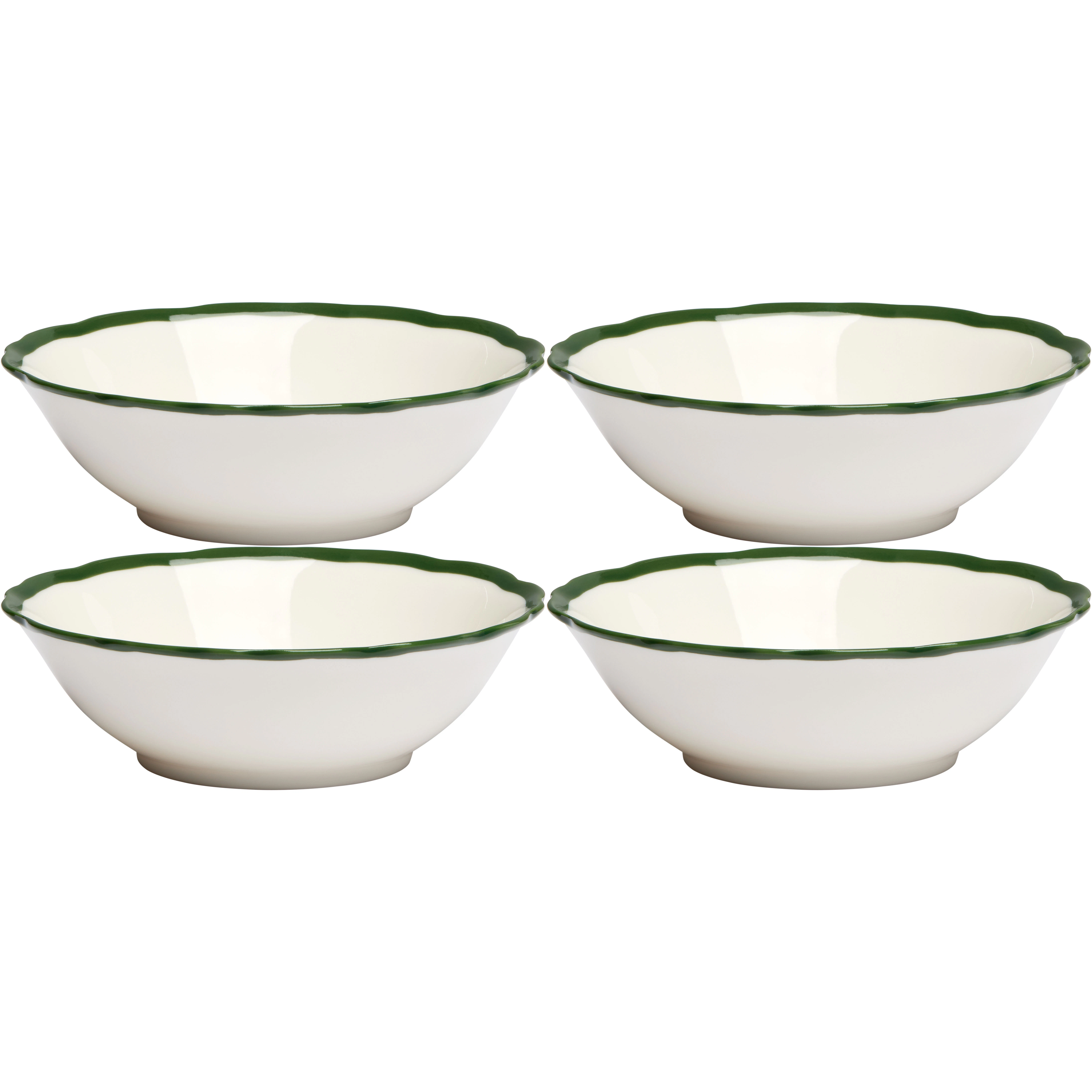 Fleur Sk&aring;l 15 cm 4-pk, M&oslash;rkegr&oslash;nn