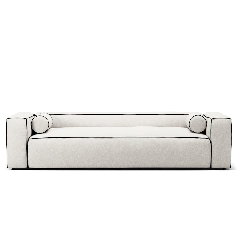 Grand Hue 3-Seter Sofa, Steam White / Mine Graphite