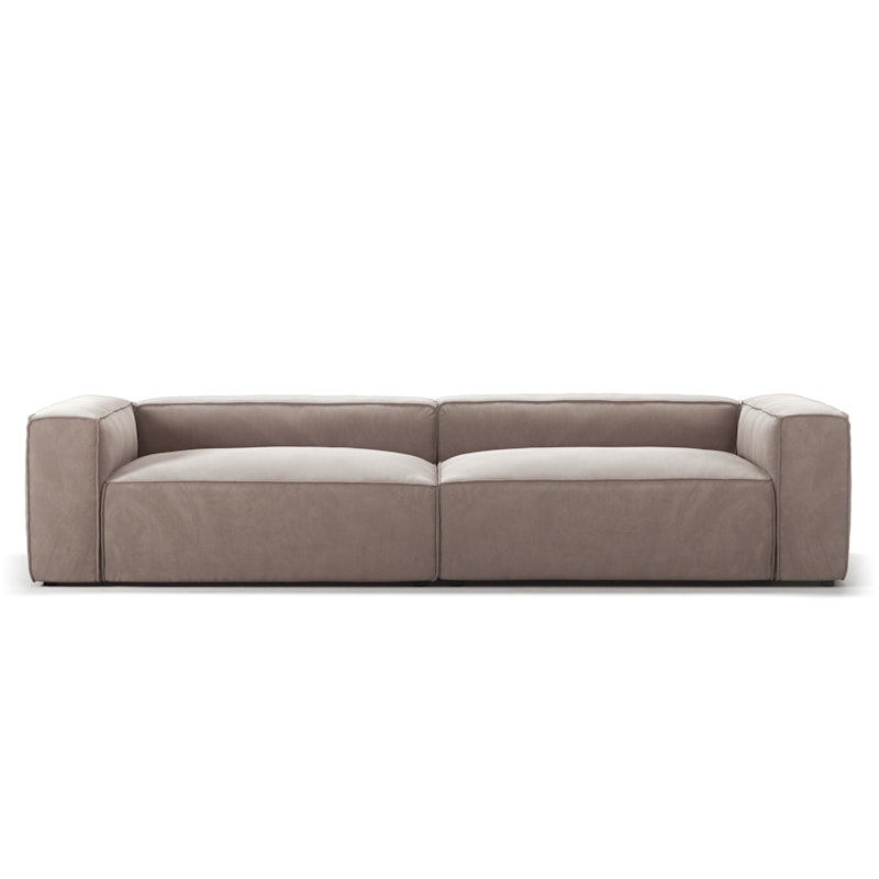 Grand 4-Seter Sofa Fløyel, Dusk Beige