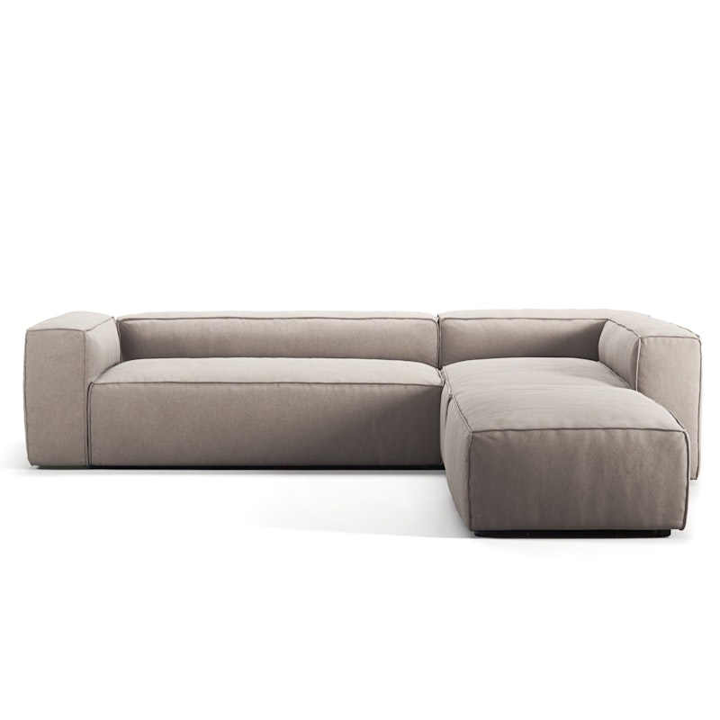 Grand 4-Seter Sofa Divan Høyre åpent endestykke, Sandshell Beige