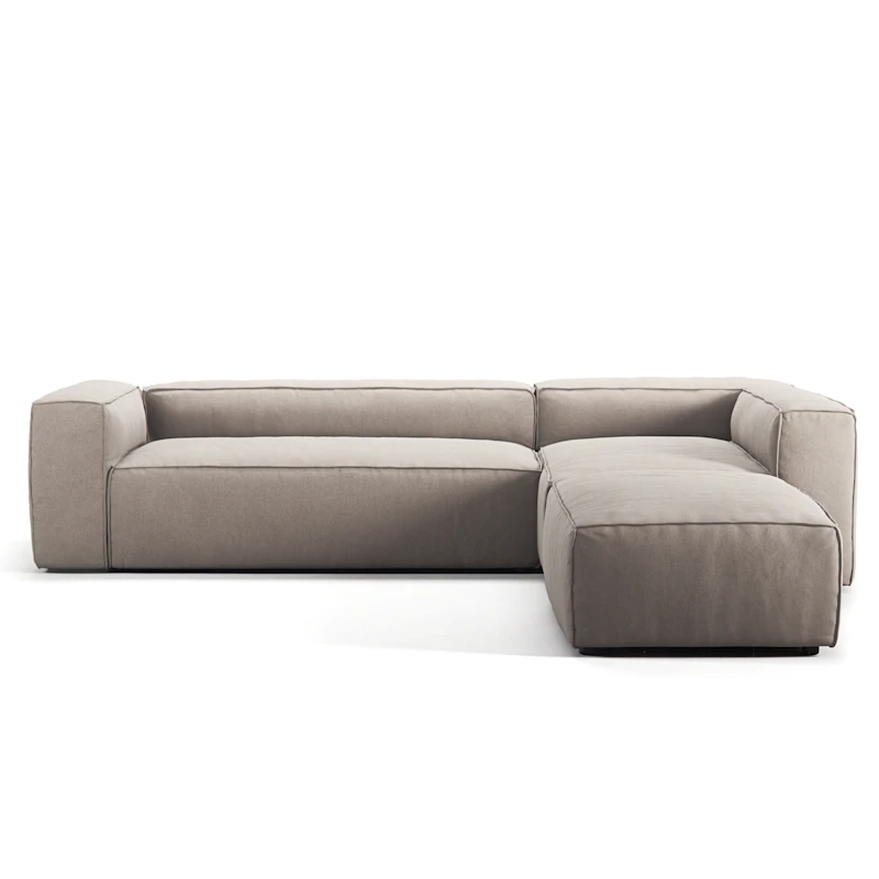 Grand 4-Seter Sofa Divan Høyre åpent endestykke, Sandshell Beige