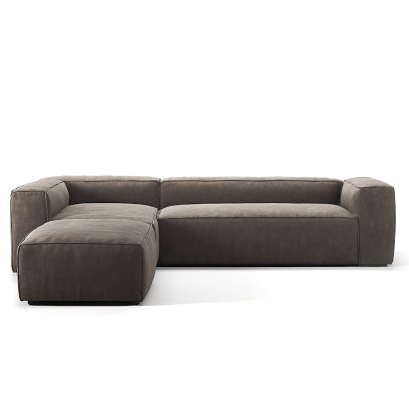 Grand 4-Seter Sofa Divan Venstre åpent endestykke, Mole Brown