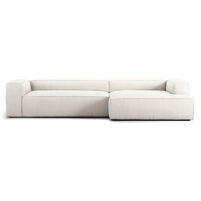 Grand 4-Seter Sofa sjeselong Høyre, Steam White