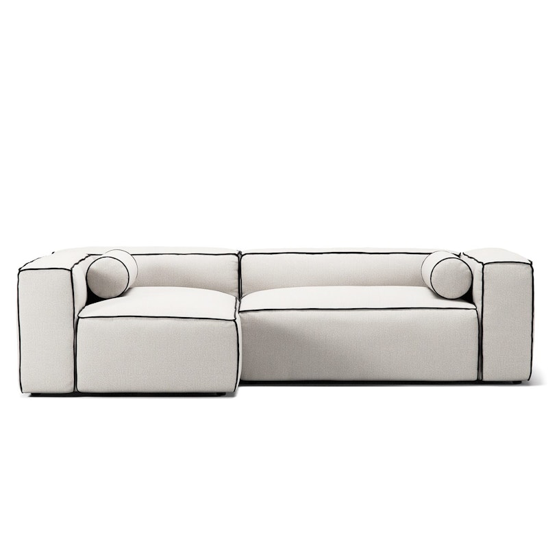 Grand Hue 3-Seter Sofa Divan Venstre, Steam White / Mine Graphite