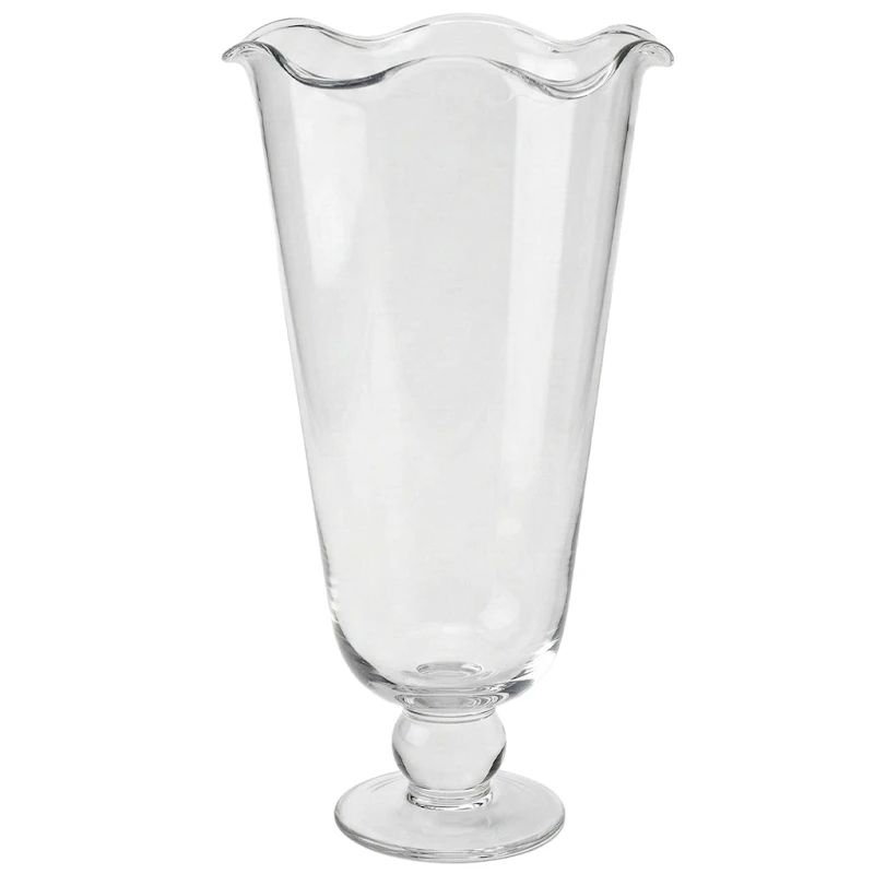 Karla Vase Bølget Klar, 34 cm