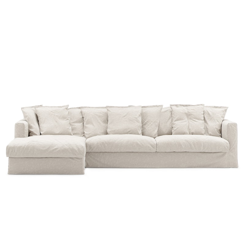 Le Grand Air 3-Seter Sofa Lin Divan Venstre, Creamy White