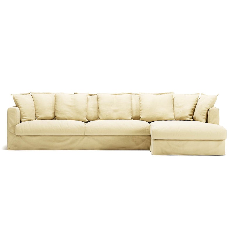 Le Grand Air 3-Seter Sofa Lin Divan Høyre, Morning Glow