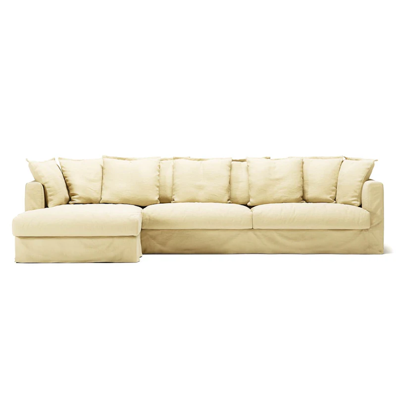 Le Grand Air 3-Seter Sofa Lin Divan Venstre, Morning Glow