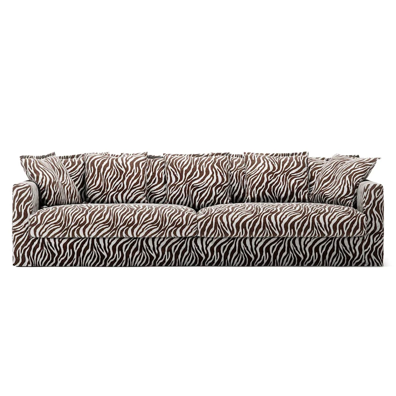 Le Grand Air 4-Seter Sofa Chenille, Zebra