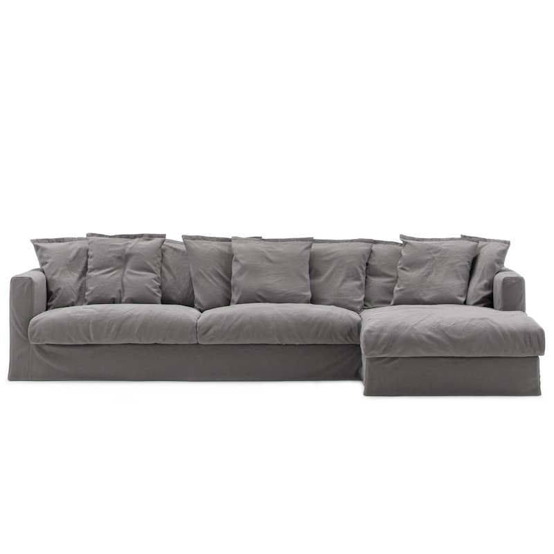 Le Grand Air 3-Seter Sofa Bomull Divan Høyre, Grå