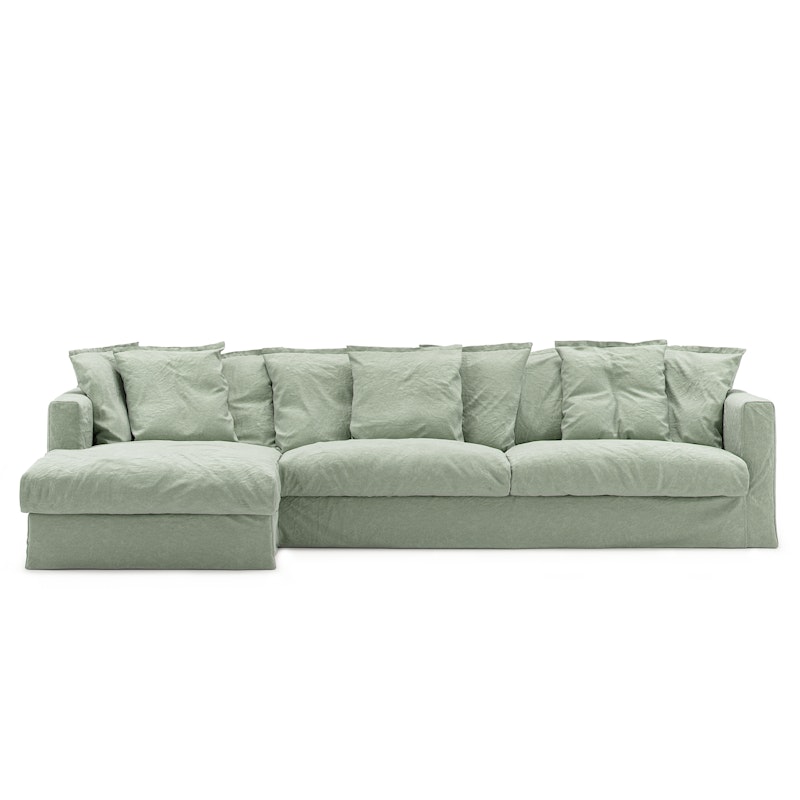 Le Grand Air 3-Seter Sofa Lin Divan Venstre, Green Pear