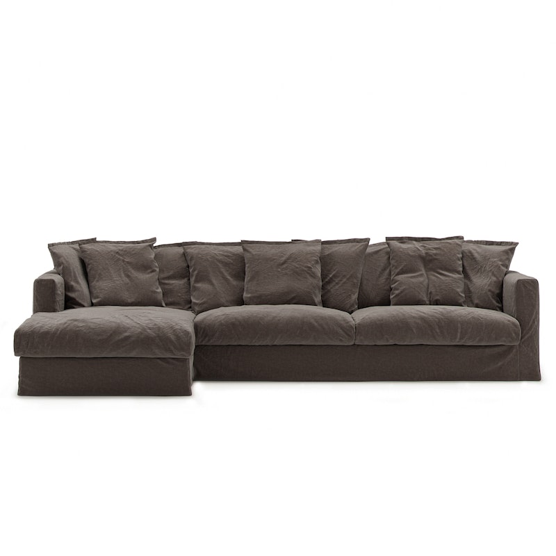 Le Grand Air 3-Seter Sofa Lin Divan Venstre, Truffle Brown