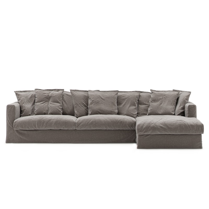 Le Grand Air 3-Seter Sofa Lin Divan Høyre, Smokey Granite