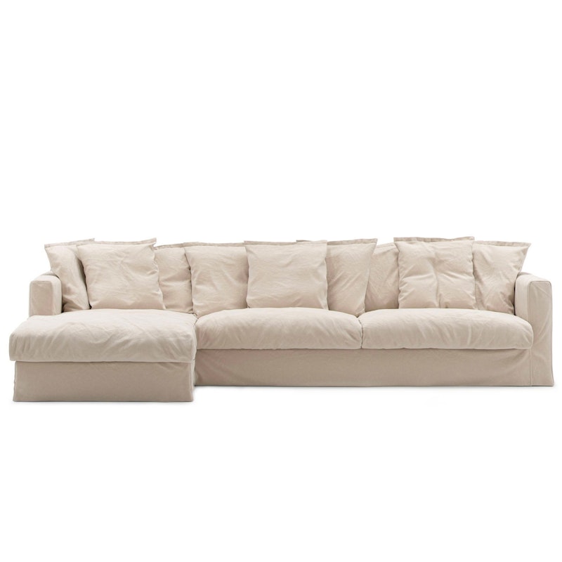 Stopning Til Le Grand Air 3-seter Sofa Bomull Divan Venstre, Beige