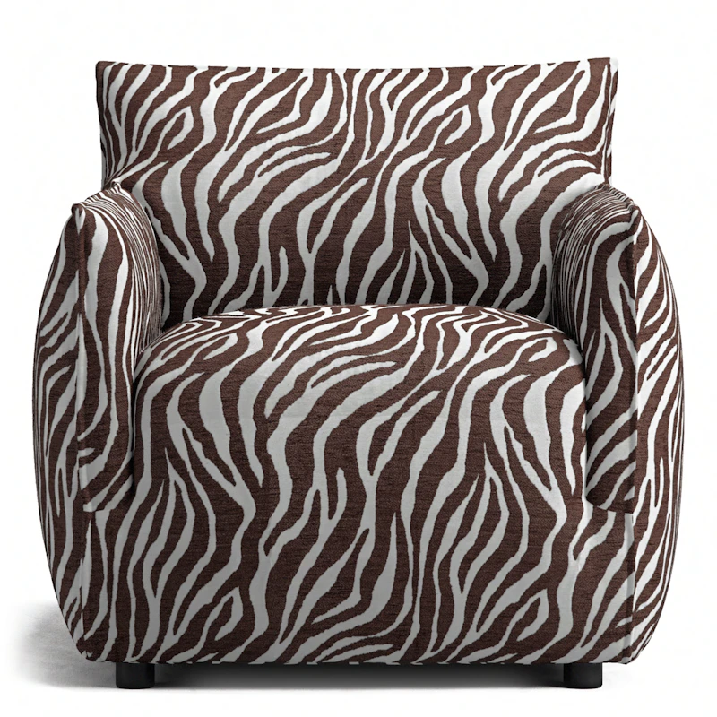 Le Petite Lenestol Zebra, Brun / Hvit