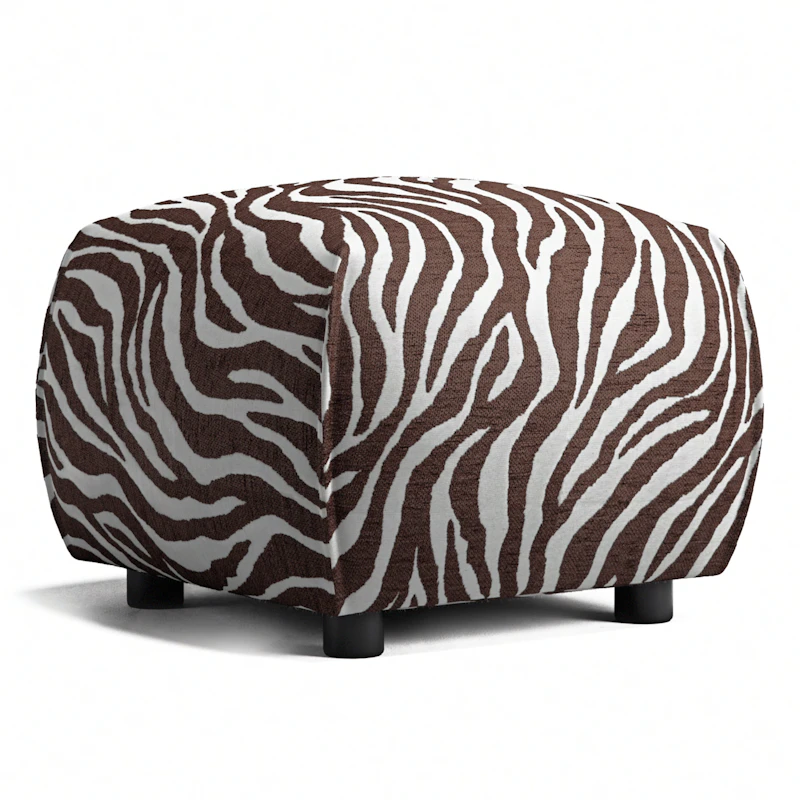 Le Petite Puff Zebra, Brun / Hvit