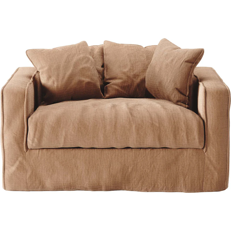 Stopning Til Loom Love Seat Linne, Taupe