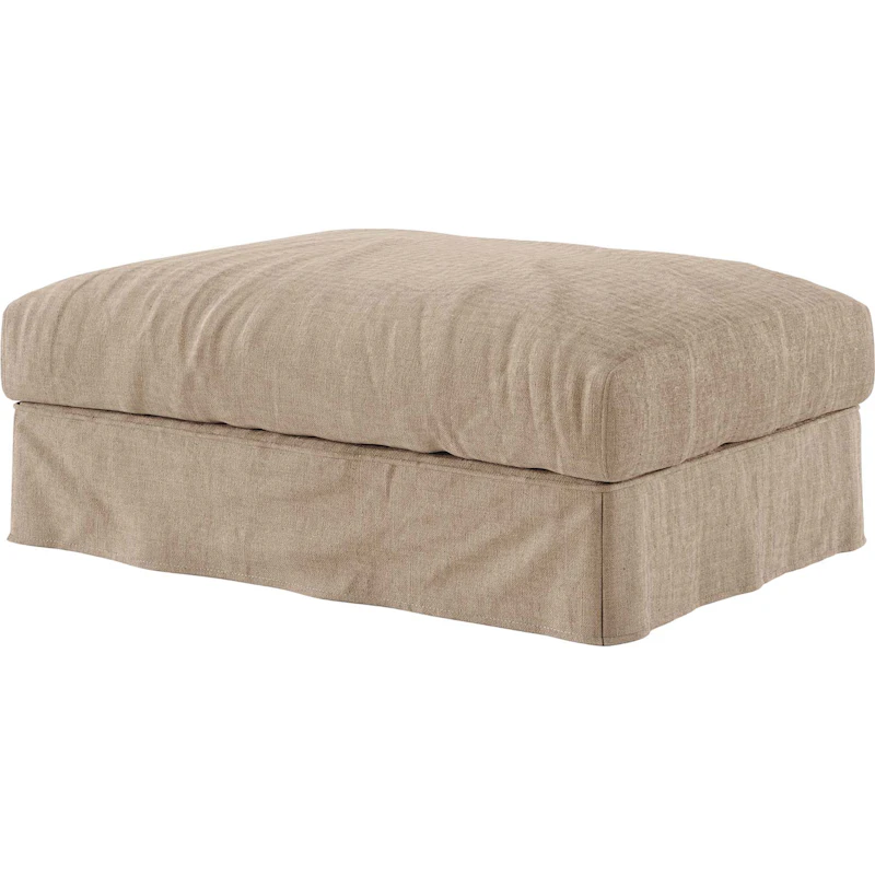 Stopning Til Loom Fotskammel Linne, Beige