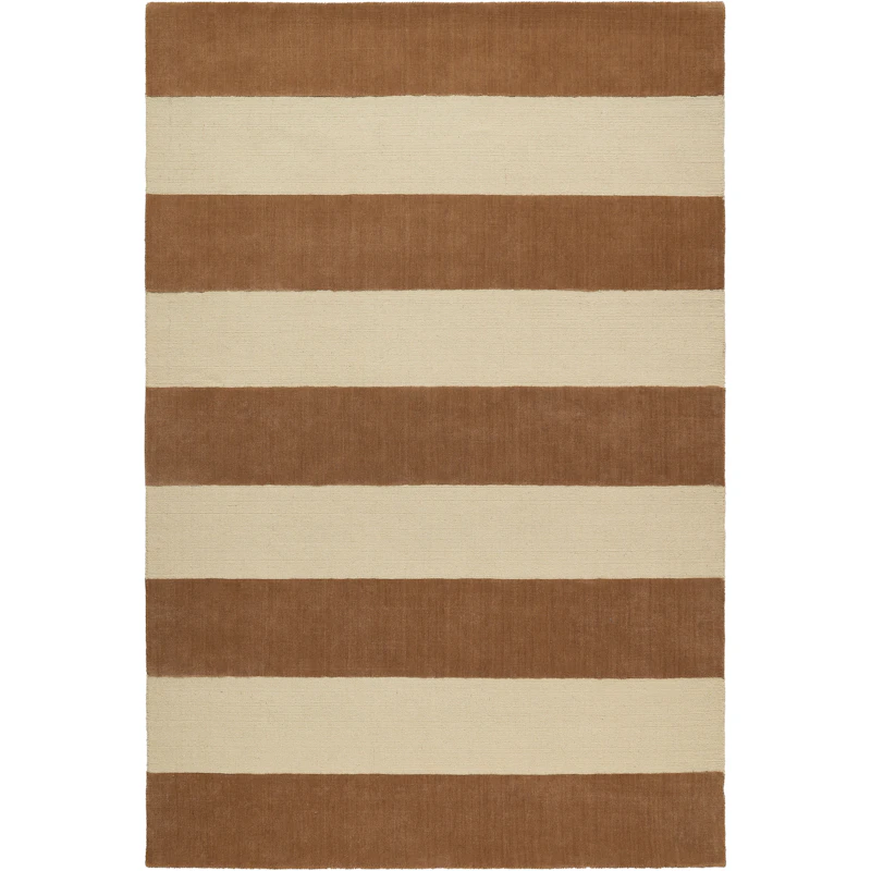 Nordic Stripe Ullteppe 300x400 cm, Beige / Rust