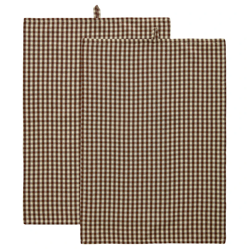 Oliva Kjøkkenhåndkle 50x70 cm 2-pk, Brun