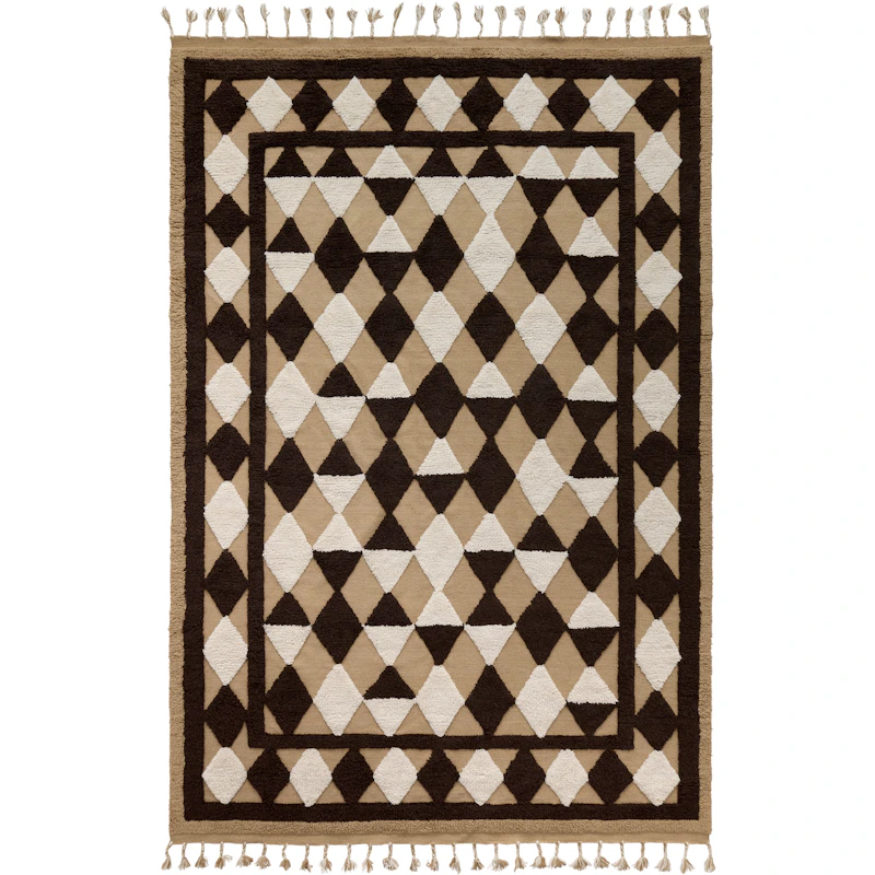 Oriental Grid Teppe 300x400 cm, Brun