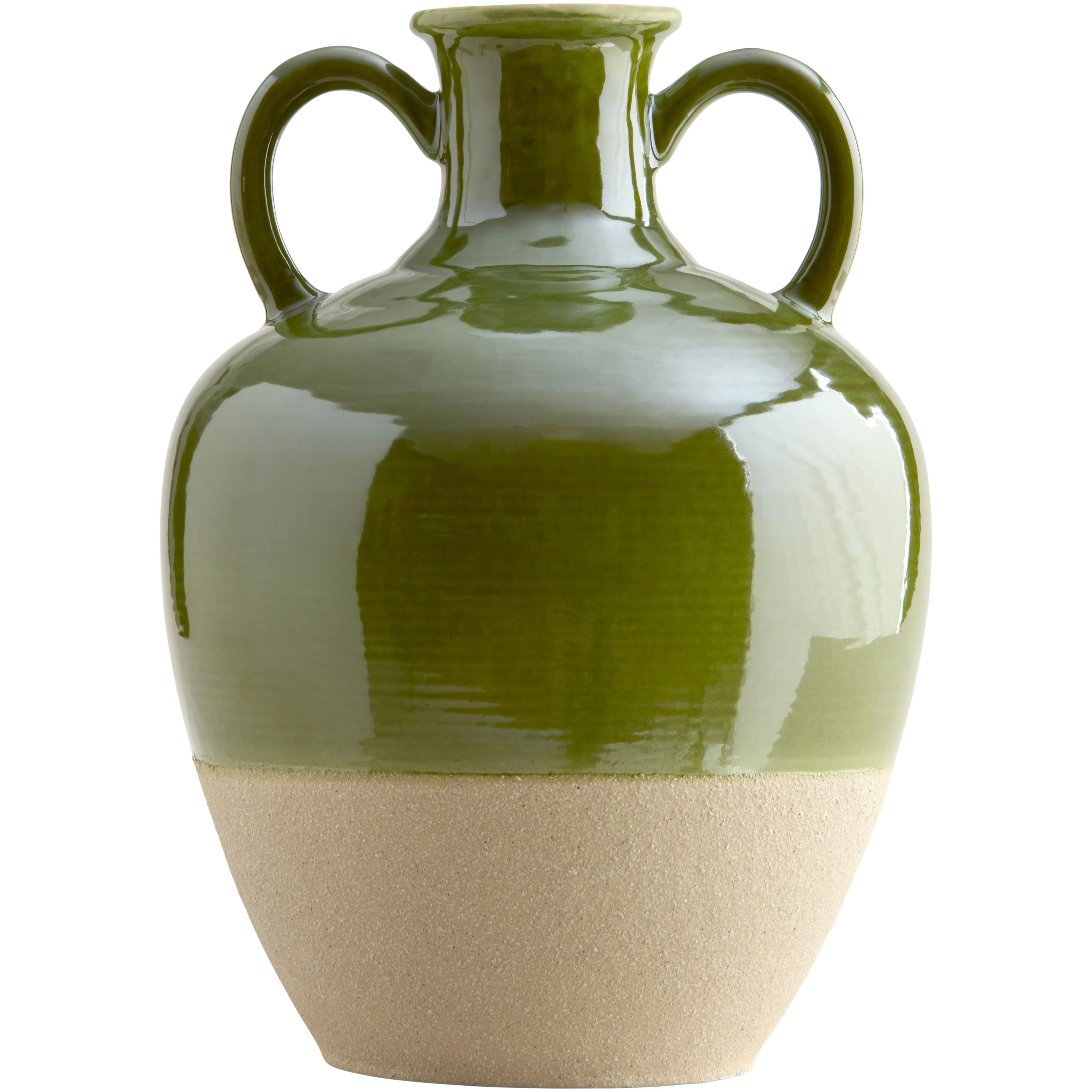 Rosalba Vase 33 cm, Cream / Gr&oslash;nn