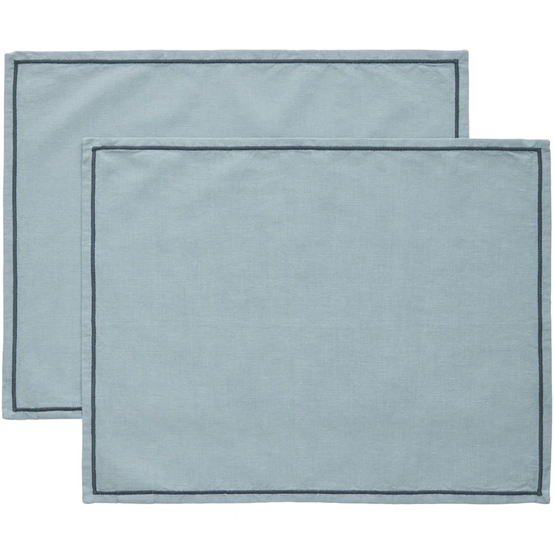 Sienna Spisebrikke 2-pk 35x45 cm, Dusty Blue