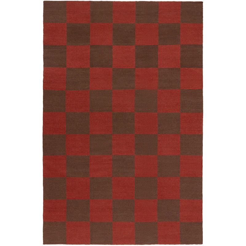 Square Wool Rug 180x270 cm, Red