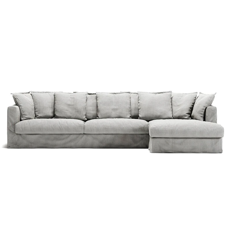 Stopning Til Le Grand Air 3-seter Sofa Lin Divan Høyre, Ash Stripe