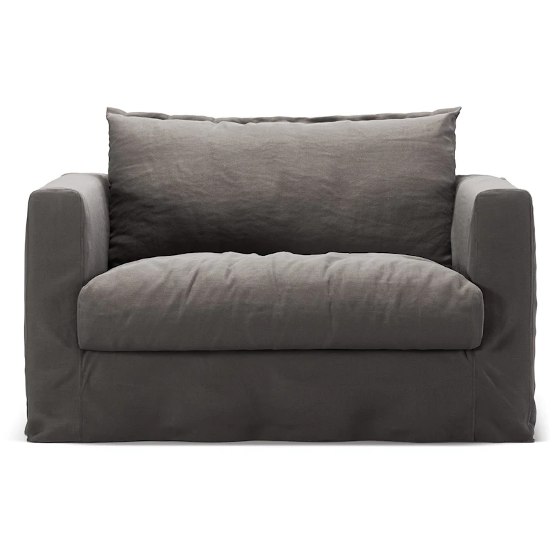 Stopning Til Le Grand Air Nou Love Seat Lin, Smokey Granite