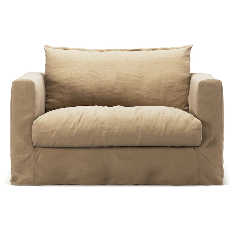 Stopning Til Le Grand Air Nou Love Seat Lin, Desert Sand